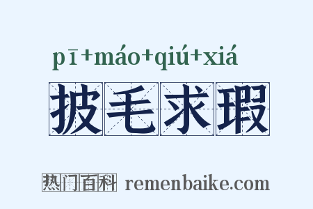 披毛求瑕是什么意思的图片